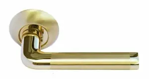 Дверная ручка Morelli Simple MH-03 SG/GP (Золото матовое/золото)