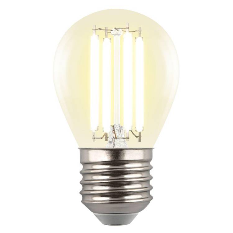 Лампа светодиодная Uniel E27 4W 3000K прозрачная LED-G45-4W/3000K/E27/CL GLY01TR