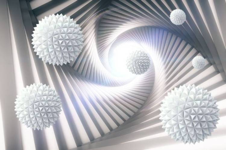 3D Фотообои Artegrafico «Водоворот из колючих шаров» ABS-092 канвас