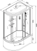 Душевая кабина AvaCan EM2712REL с электрикой, 120x80x220 фото 13