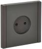 Розетка 1-местная с защитными шторками IEK Forte&Piano FP-R13-10-K03 серый