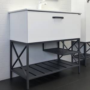 Тумба с раковиной Comforty Бредфорд 90 00-00009955 белый