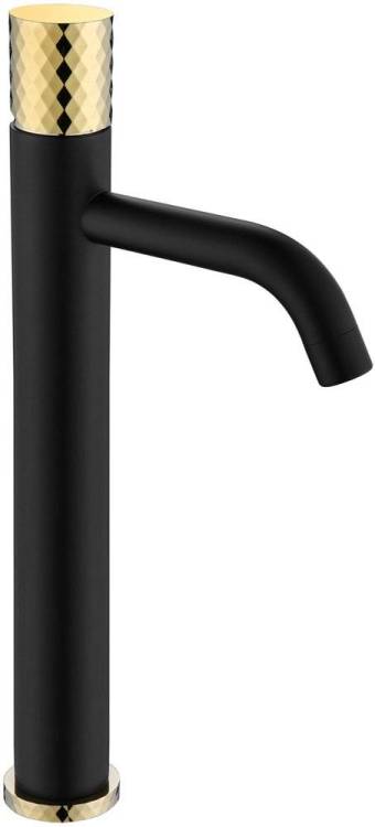 Смеситель для раковины Boheme Stick 122-BG Black Diamond Gold