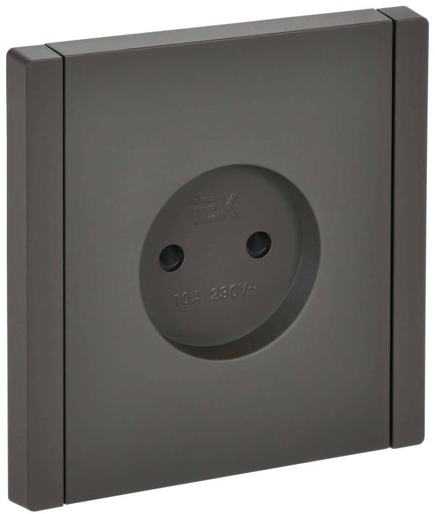 Розетка 1-местная с защитными шторками IEK Forte&Piano FP-R13-10-K03 серый