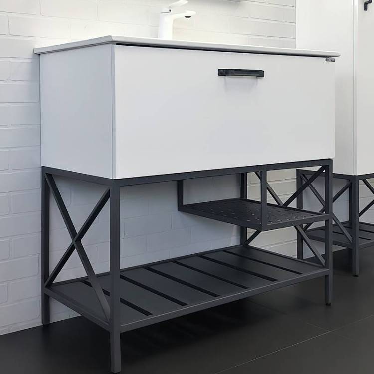 Тумба с раковиной Comforty Бредфорд 90 00-00009955 белый