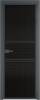 Межкомнатная дверь Profil Doors 2 AX цвет профиля Серая ночь, стекло безопасное 6 мм мору черный 800x2000