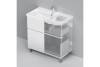 Тумба с раковиной Am.Pm Gem M90-FSX0802WG-WCC0802WG напольная, 2 ящика, белый глянец, 80 см фото 7