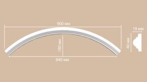 Радиус (1/4 круга) DECOMASTER 897010-120 64x1.8x4
