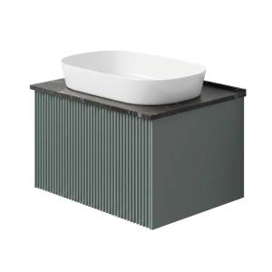 Тумба с раковиной La Fenice Terra Grigio NFNC-01-TER-G-60-3-M-GB серо-зеленая матовая, 60 см