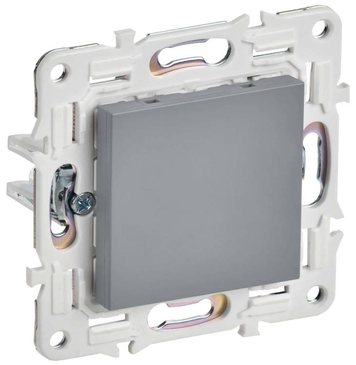 Заглушка с суппортом IEK Skandy SK-PL10-K03 серый