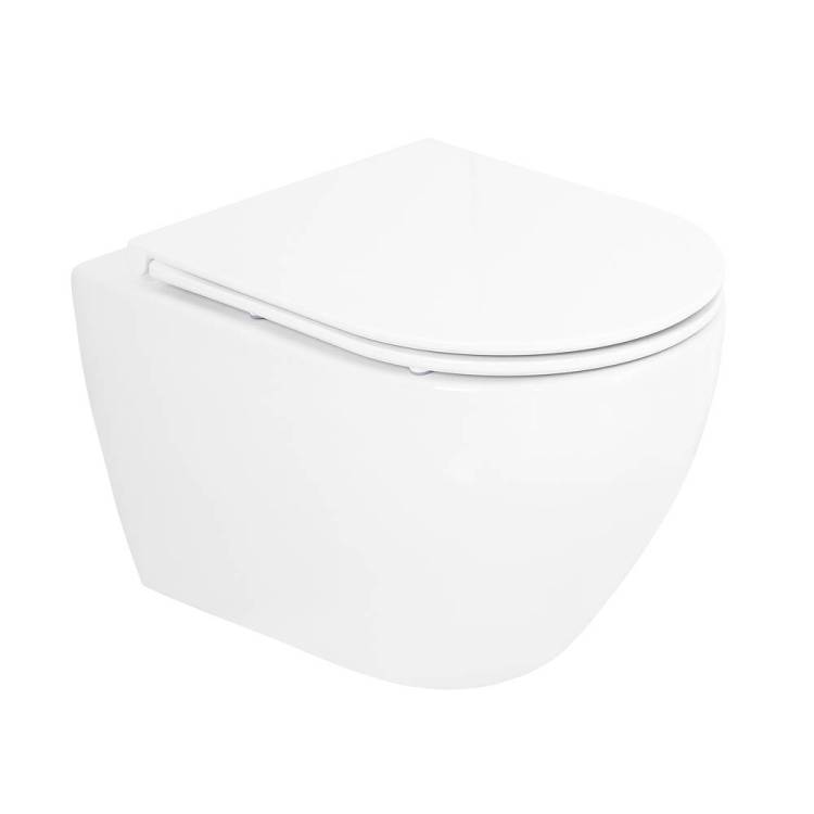 Унитаз подвесной Cezares Stylus CZR-6601-TH-TOR/CZR-870-SC безободковый, сиденье микролфит
