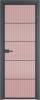 Межкомнатная дверь Profil Doors 5 AX цвет профиля Серая ночь, стекло безопасное 6 мм мору розовое 600x2000