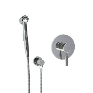 Гигиенический душ Wasserkraft A14156 хром, встраиваемый, шланг 100 см