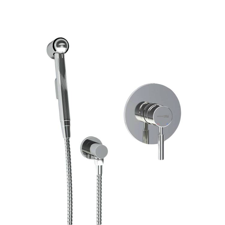 Гигиенический душ Wasserkraft A14156 хром, встраиваемый, шланг 100 см