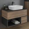 Тумба с раковиной Comforty Штутгарт-90 00-00002868 дуб темно-коричневый