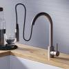 Смеситель для кухни Dorff Logic D3007511 с вытягивающимся изливом, сатин фото 5