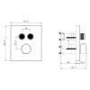 Душевой комплект Vincea Inspire VSFW-3I21MT3GM встраиваемый, термостат, двухрежимный, вороненная сталь фото 21