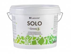 Интерьерная краска Lanors Solo Green 5 шелковисто-матовая база С 2.7 л