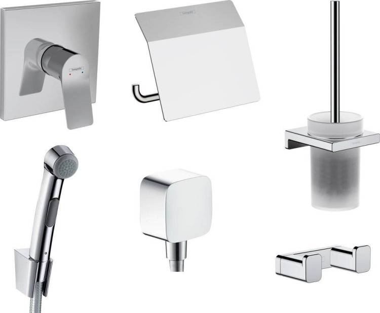 Душевой комплект Hansgrohe Vivenis 32128000 + 26457000 + 75615000 + 41753000 + 41752000 + 41755000