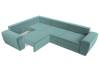 Диван угловой Лига Диванов Лига-008 Long 118705L бирюзовый, бежевый, левый фото 10