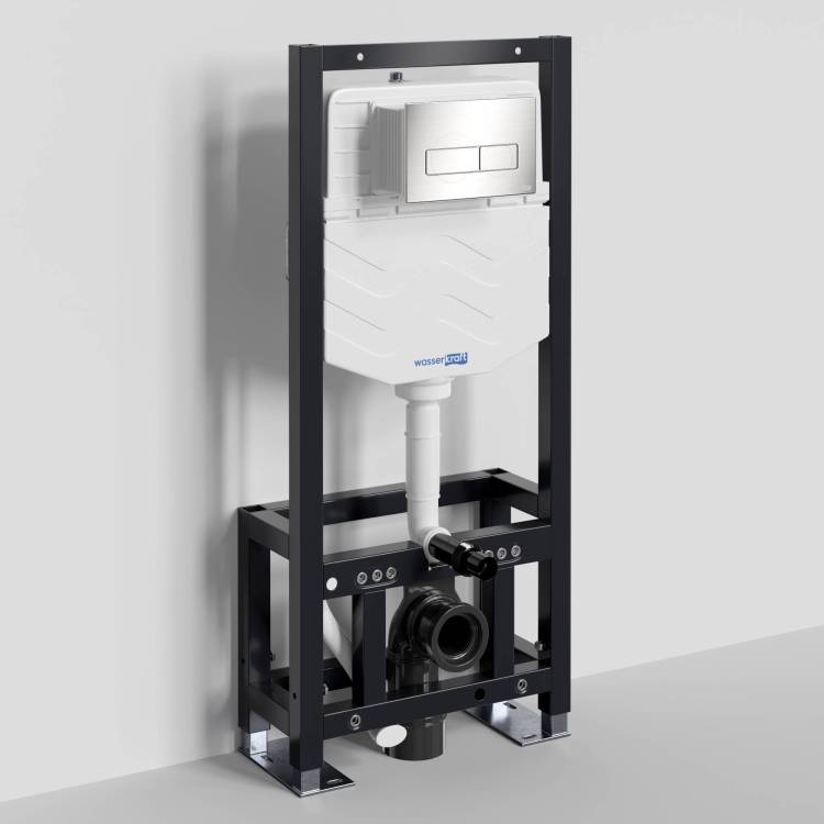 Система инсталляции для унитазов Wasserkraft Dill 61TLT.010.ME.BN03 клавиша никель