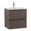 Тумба с раковиной BelBagno UNO 70 подвесная, Бежевый матовый фото 2