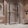 Душевой уголок Niagara Nova NG-85-11AB-A80B-34 профиль черный матовый, стекло прозрачное, 110x80x195 фото 2