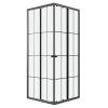 Душевой уголок Niagara Eco NG-1009-14QKL профиль черный матовый, стекло с узором, 90x90x190