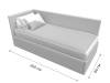 Кровать Лига Диванов Лига-039 122063L белый левая 90x200 фото 9