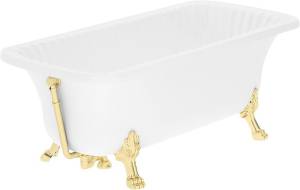 Ванна из искусственного камня Migliore Olivia 24393 174x80 белая, золото