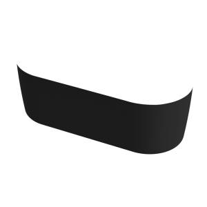 Передняя панель Cezares METAURO-Central-180-SCR-NERO черная матовая, 180x80