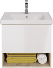 Тумба для комплекта Dreja Perfecto 60 дуб эврика/белый глянец