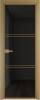 Межкомнатная дверь Profil Doors 3 AX цвет профиля Золото, стекло безопасное 6 мм черное тонированное 800x2000