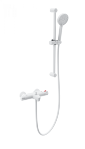 Смеситель для ванны Wonzon & Woghand WW-C2001-A-MW с душем и термостатом, белый матовый