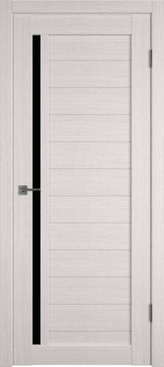 Межкомнатная дверь Владимирская Фабрика Дверей Atum 9 Bianco стекло Black Gloss 700x2000
