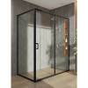 Душевой уголок Orange E23-16090TB профиль черный, стекло прозрачное, 160.5x88.5x190 фото 4