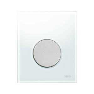 Кнопка смыва TECE Loop Urinal 9242659 белое стекло, кнопка хром матовый