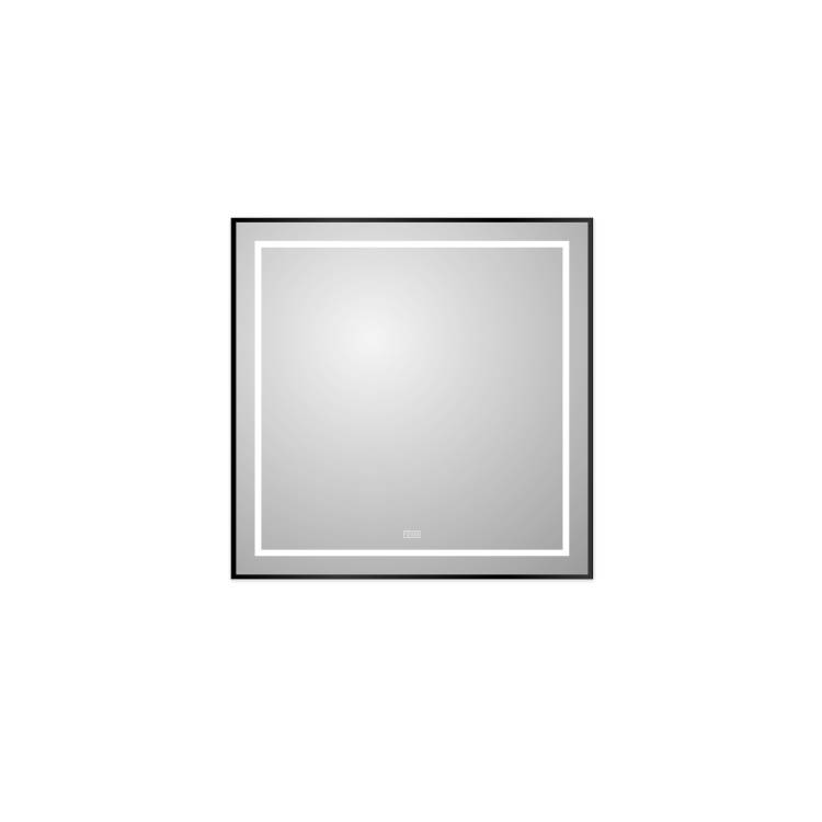 Зеркало BelBagno SPC-KRAFT-900-800-LED-TCH-WARM-NERO с подсветкой и подогревом, Черный