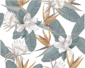 Панно Azori Calacatta Ivori 00-00000702 Strelitzia 50.5x40.2