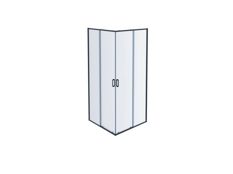 Душевой уголок Aquatek AQ ARI KV 09020BL 90x90x200, профиль черный, стекло прозрачное