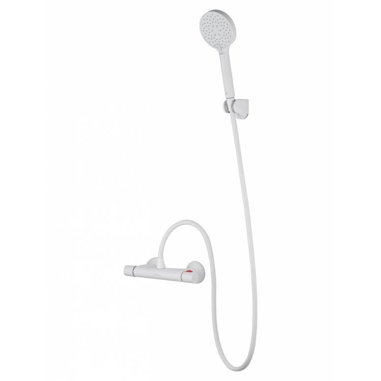 Смеситель для душа Wonzon & Woghand WW-B1005-A-MW термостатический, белый матовый