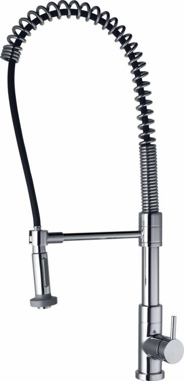 Смеситель для кухни Wonzon & Woghand WW-422903-CR высокий, с выдвижным изливом, Хром