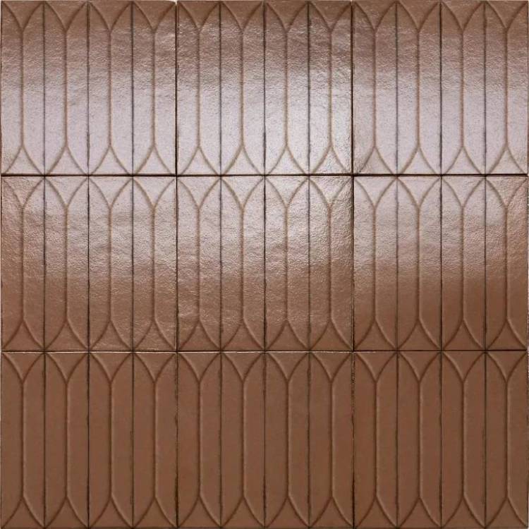 Керамогранит Marazzi Italy Terramater MPM2 Cotto Struttura 3D Losanga Lux 9.1x37.5