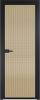 Межкомнатная дверь Profil Doors 1 AX цвет профиля Черный, стекло безопасное 6 мм мору золото 800x2000