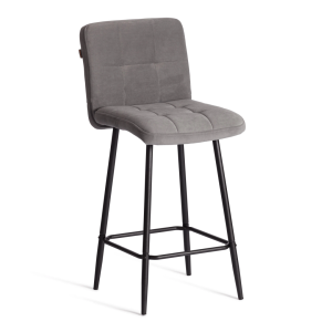 Стул полубарный Tetchair Medeo 24917 серый, велюр