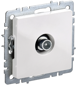 ТВ-розетка проходная IEK Brite BR-A10-P-K01 белый