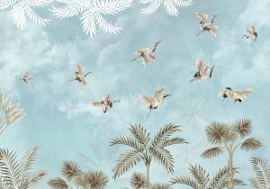 3D Фотообои Artegrafico «Журавлиный полёт» FN-038 песок