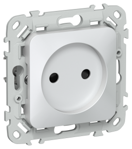 Розетка 1-местная с защитными шторками IEK Flite FI-R13-10-1-K36 жемчуг