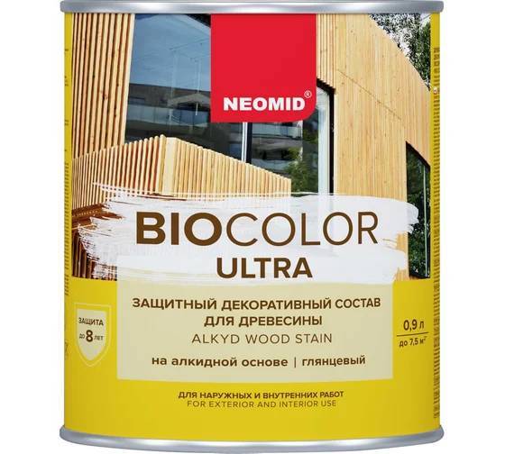 Защитно-декоративный состав на алкидной основе Neomid Bio Color Ultra сосна 0.9 л