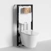 Унитаз с инсталляцией Wasserkraft Aller (Аллер) 10TLT.010.ME.RG02.H002 безободковый, сиденье микролифт, кнопка розовое золото глянцевое фото 2